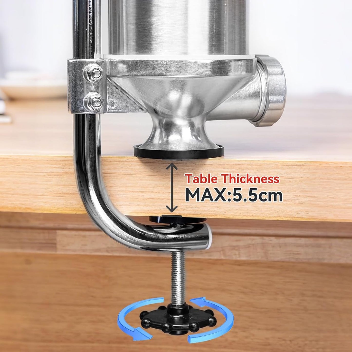 5 LBS Sausage Stuffer Vertical Stainless Steel Stuffing Maker Machine Packed with 8 Stuffing Funnels and 1 Silicone Piston