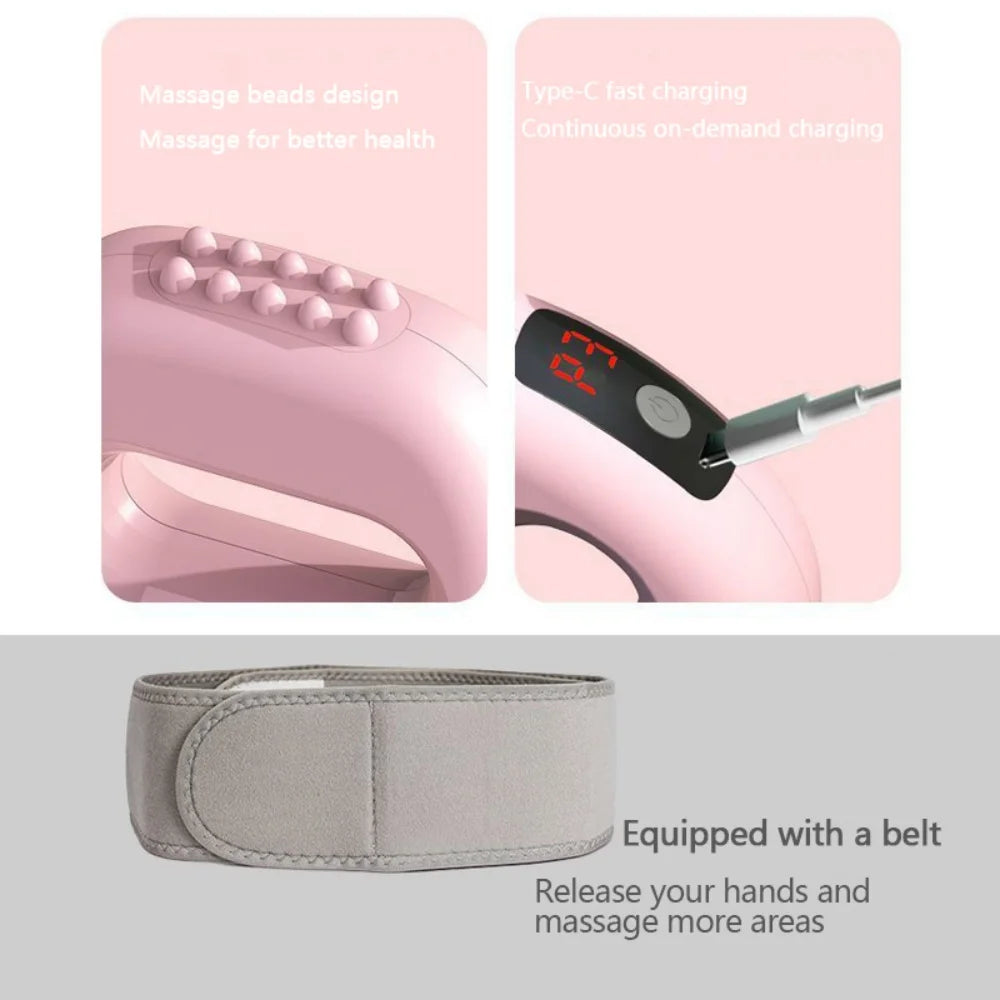 Fascia Ring Vibration Massager with Belt for Relaxation, Purple
