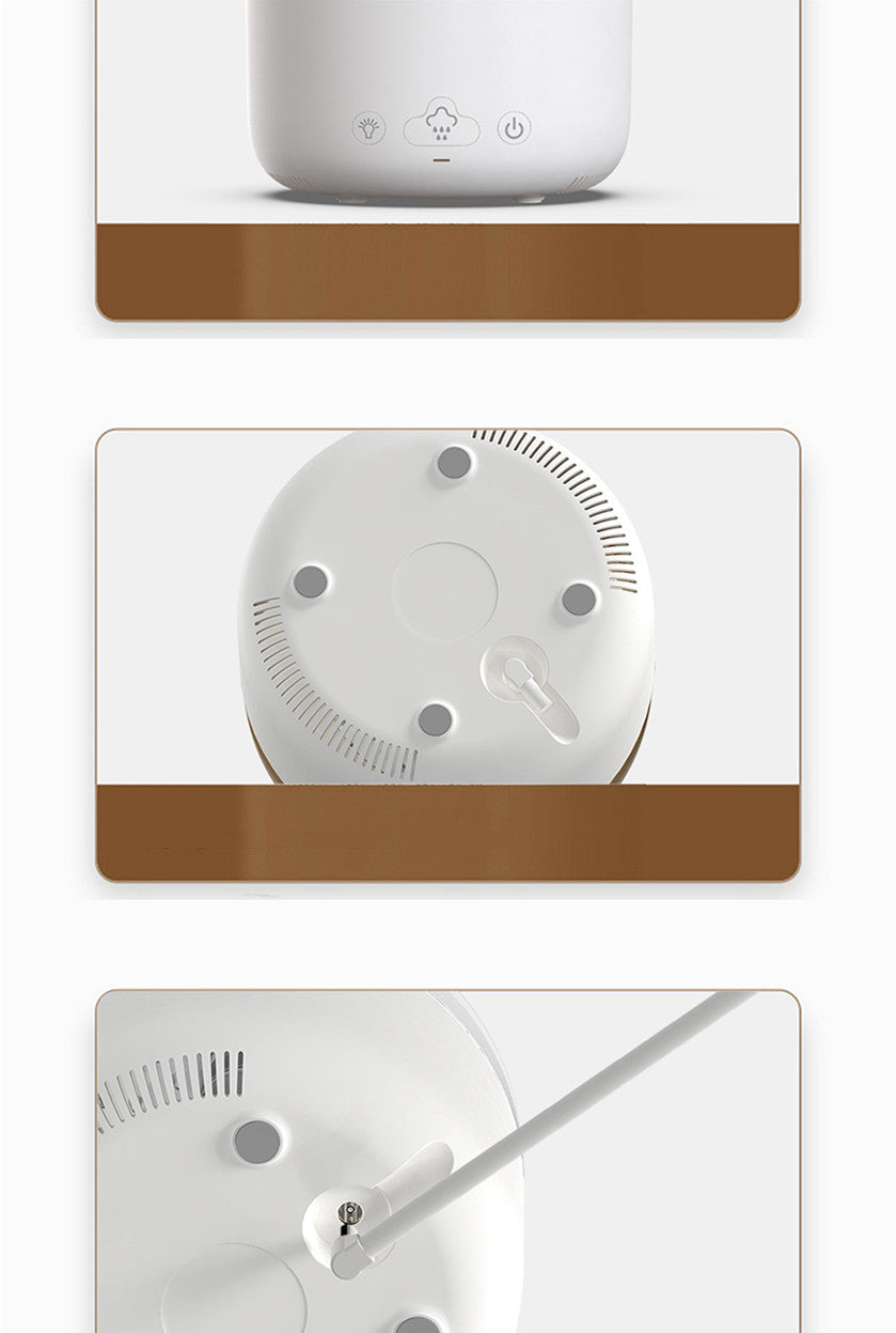 Cloud Rain Air Humidifier and Essential Oil Aromatherapy Diffuser with USB Connectivity and Colorful Lighting Effects